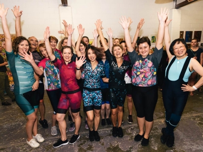 2b Flashmob for launch event for Birds on Bikes clothing brand 2019